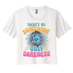 Theres No Sunshine Only Darkness Luma Star Women's Crop Top Tee