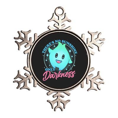 Theres No Sunshine Only Darkness Metallic Star Ornament