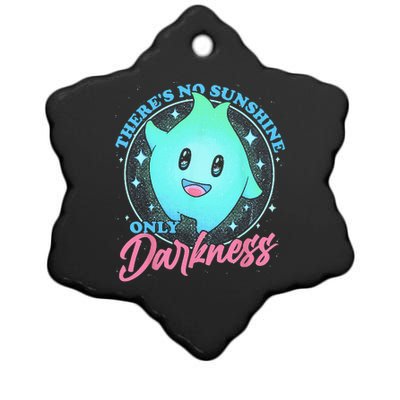 Theres No Sunshine Only Darkness Ceramic Star Ornament