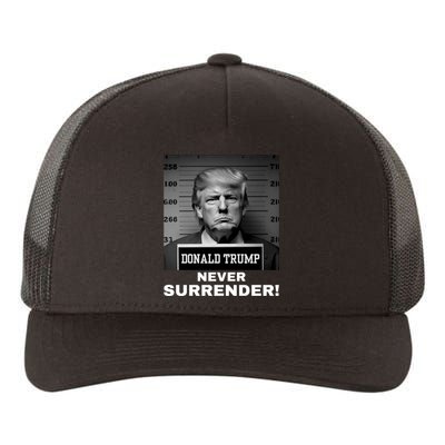 Trump Never Surrender 2024 Mugshot Yupoong Adult 5-Panel Trucker Hat