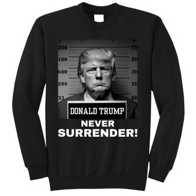 Trump Never Surrender 2024 Mugshot Sweatshirt