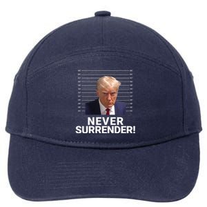 Trump Never Surrender Mugshot Georgia Booking Trump Mugshot Trump Arrested 7-Panel Snapback Hat