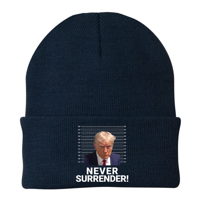 Trump Never Surrender Mugshot Georgia Booking Trump Mugshot Trump Arrested Knit Cap Winter Beanie