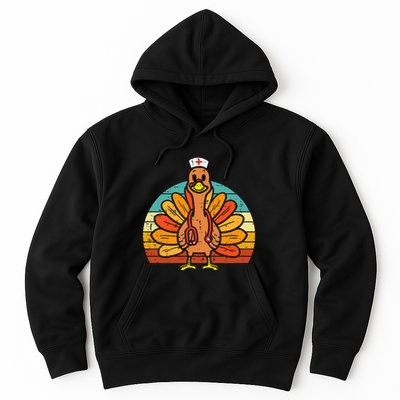 Turkey Nurse Stethoscope Thanksgiving Fall Scrub Top Hoodie