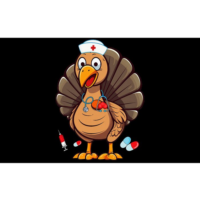 Turkey Nurse Stethoscope Thanksgiving Fall Scrub Top Bumper Sticker