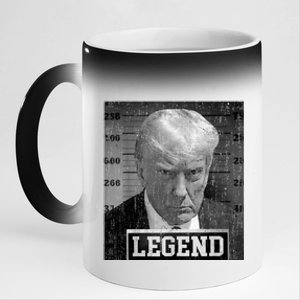 Trump Never Surrender Donald Trump Mugshot 2024 11oz Black Color Changing Mug