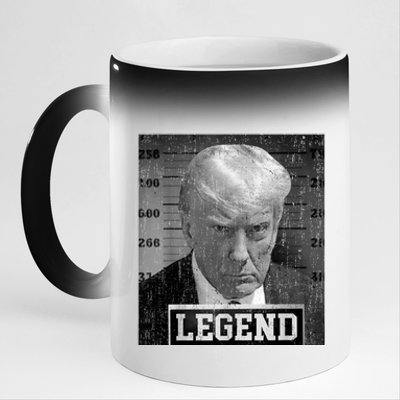 Trump Never Surrender Donald Trump Mugshot 2024 11oz Black Color Changing Mug