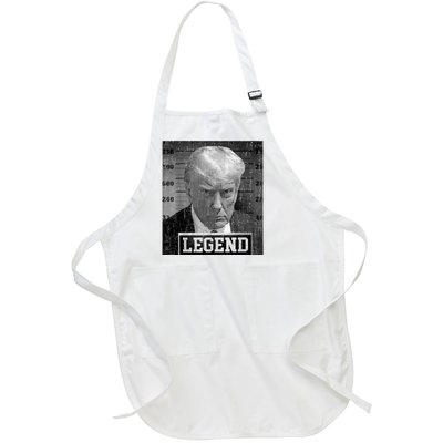 Trump Never Surrender Donald Trump Mugshot 2024 Full-Length Apron With Pockets