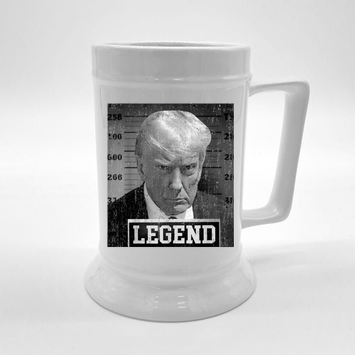 Trump Never Surrender Donald Trump Mugshot 2024 Beer Stein