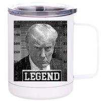 Trump Never Surrender Donald Trump Mugshot 2024 12 oz Stainless Steel Tumbler Cup