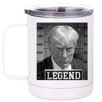 Trump Never Surrender Donald Trump Mugshot 2024 12 oz Stainless Steel Tumbler Cup