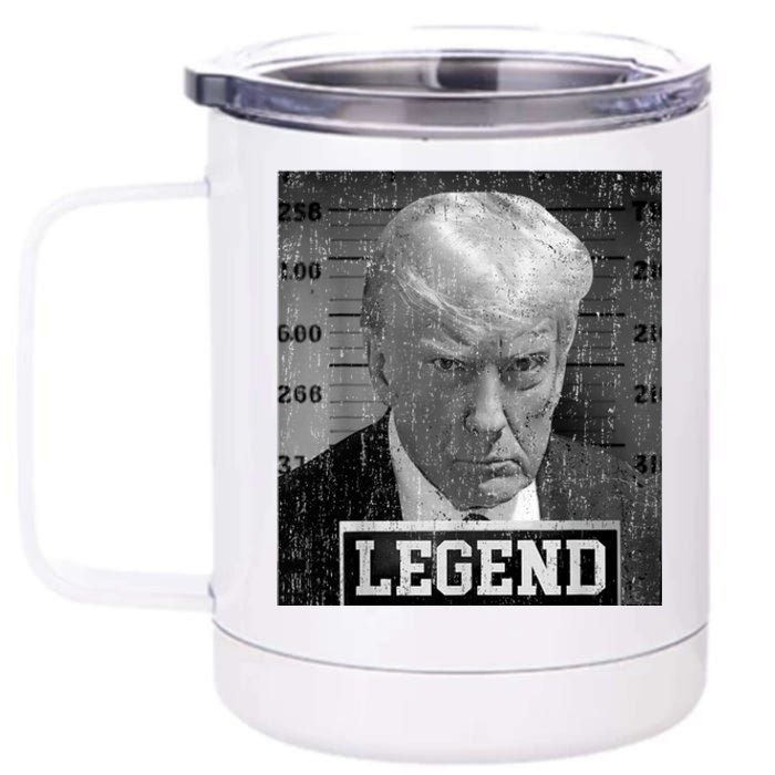 Trump Never Surrender Donald Trump Mugshot 2024 12 oz Stainless Steel Tumbler Cup