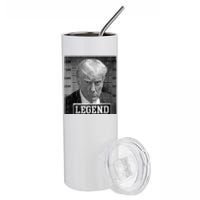 Trump Never Surrender Donald Trump Mugshot 2024 Stainless Steel Tumbler