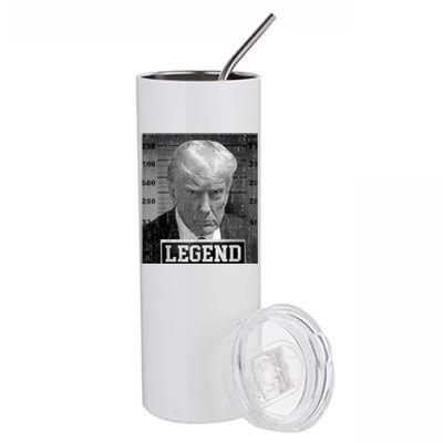 Trump Never Surrender Donald Trump Mugshot 2024 Stainless Steel Tumbler