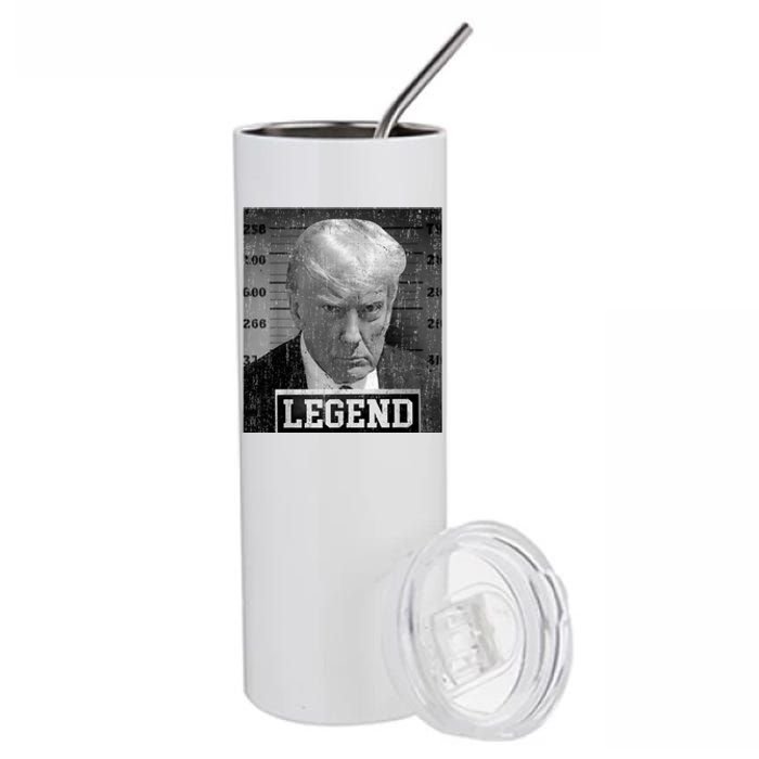 Trump Never Surrender Donald Trump Mugshot 2024 Stainless Steel Tumbler