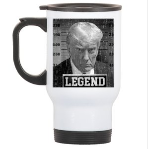 Trump Never Surrender Donald Trump Mugshot 2024 Stainless Steel Travel Mug