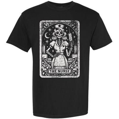 The Nurse Skeleton Tarot Card Funny Nursing Nurse Rn Lpn Np Garment-Dyed Heavyweight T-Shirt