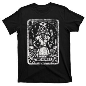 The Nurse Skeleton Tarot Card Funny Nursing Nurse Rn Lpn Np T-Shirt