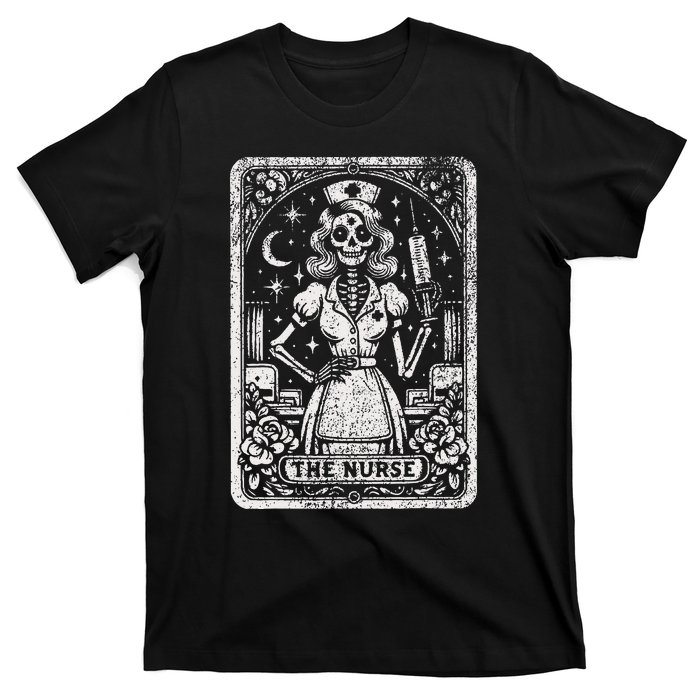 The Nurse Skeleton Tarot Card Funny Nursing Nurse Rn Lpn Np T-Shirt