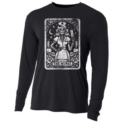 The Nurse Skeleton Tarot Card Funny Nursing Nurse Rn Lpn Np Cooling Performance Long Sleeve Crew