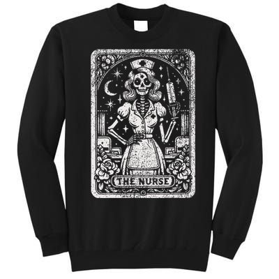 The Nurse Skeleton Tarot Card Funny Nursing Nurse Rn Lpn Np Tall Sweatshirt