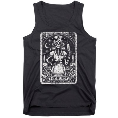 The Nurse Skeleton Tarot Card Funny Nursing Nurse Rn Lpn Np Tank Top