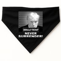 Trump Never Surrender 2024 Mugshot USA-Made Doggie Bandana