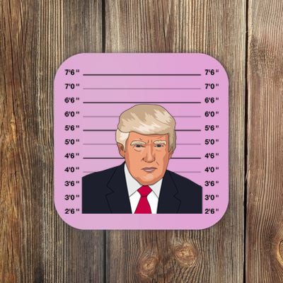 Trump Never Surrender Donald Trump Mugshot 2024 Coaster