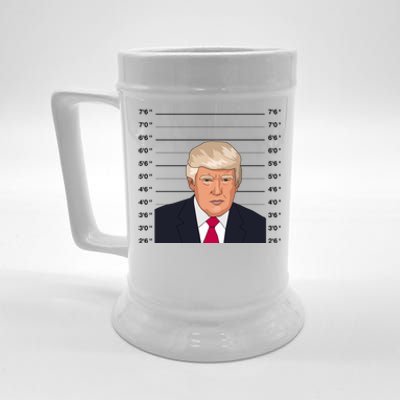 Trump Never Surrender Donald Trump Mugshot 2024 Beer Stein