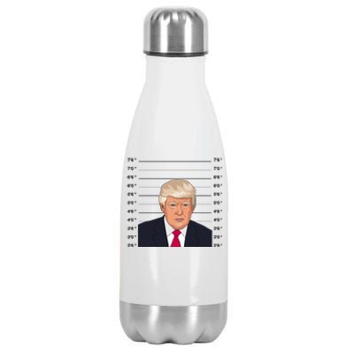 Trump Never Surrender Donald Trump Mugshot 2024 Stainless Steel Insulated Water Bottle