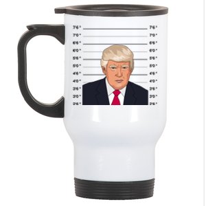 Trump Never Surrender Donald Trump Mugshot 2024 Stainless Steel Travel Mug