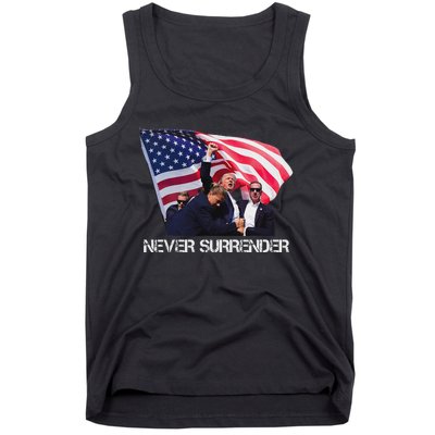 Trump Never Surrender Bold 2024 Design Tank Top