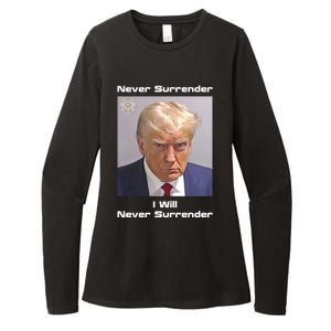 Trump Never Surrender Womens CVC Long Sleeve Shirt