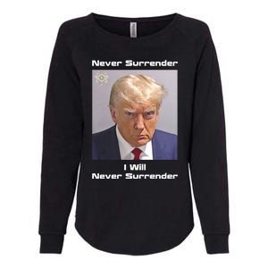 Trump Never Surrender Womens California Wash Sweatshirt