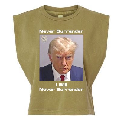 Trump Never Surrender Garment-Dyed Women's Muscle Tee