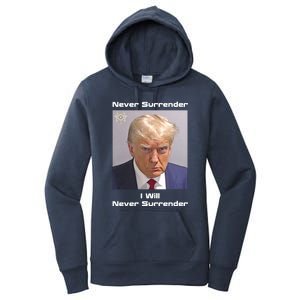 Trump Never Surrender Women's Pullover Hoodie