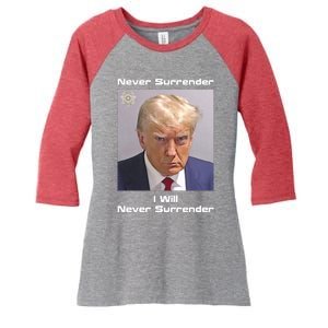 Trump Never Surrender Women's Tri-Blend 3/4-Sleeve Raglan Shirt