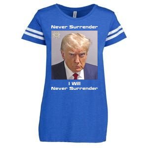 Trump Never Surrender Enza Ladies Jersey Football T-Shirt