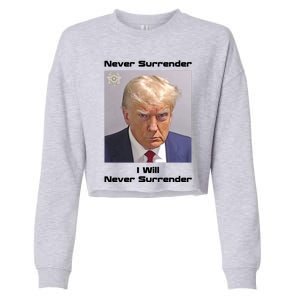 Trump Never Surrender Cropped Pullover Crew