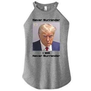 Trump Never Surrender Women's Perfect Tri Rocker Tank