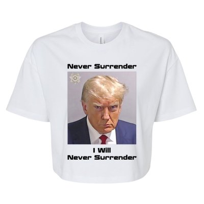 Trump Never Surrender Bella+Canvas Jersey Crop Tee