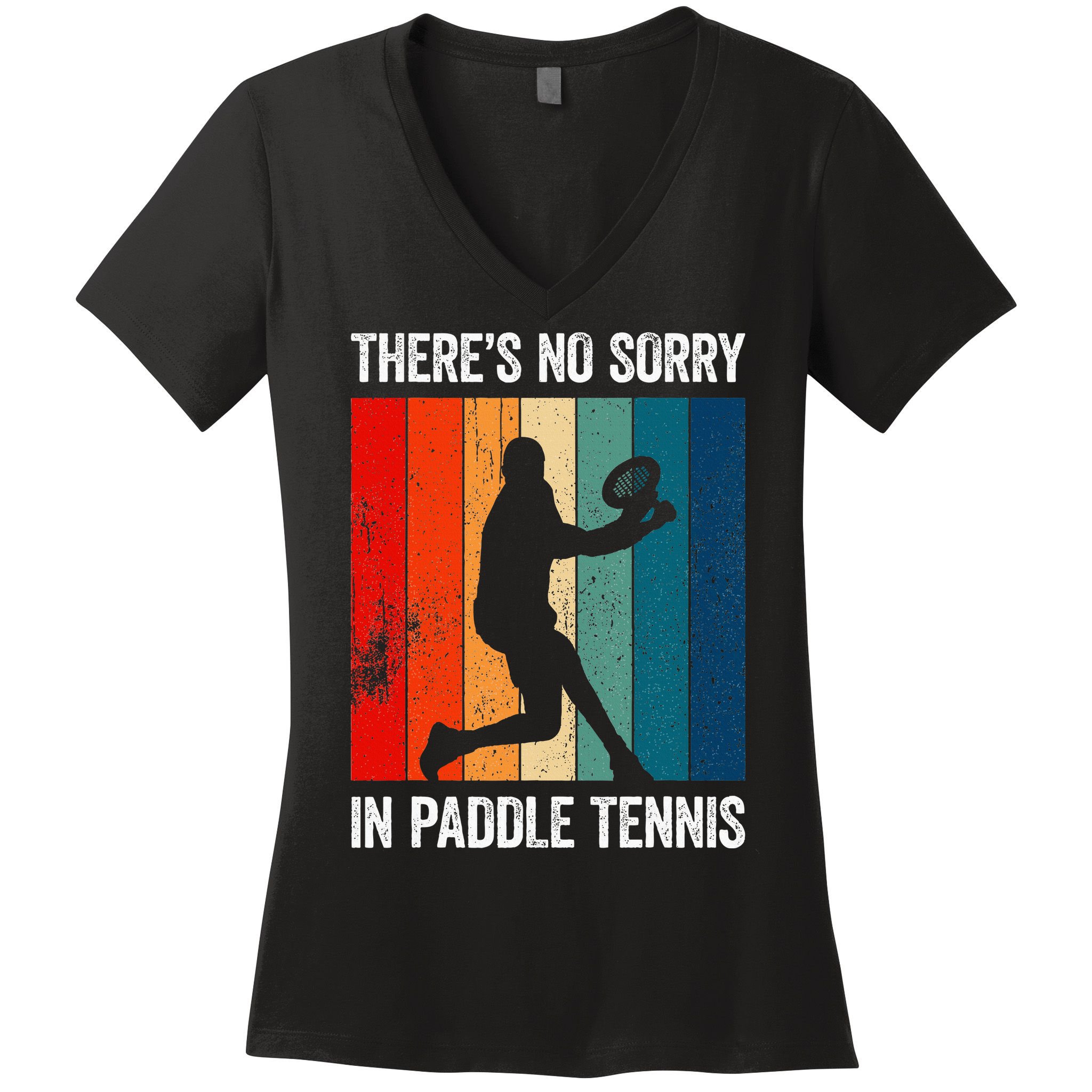 ThreS No Sorry In Paddle Tennis Women's V-Neck T-Shirt