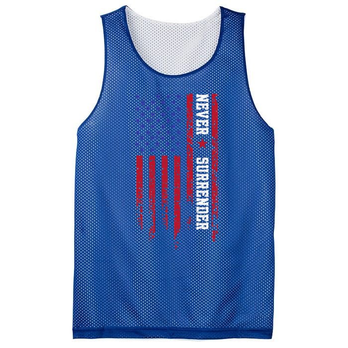 Trump Never Surrender 2024 Support Trump Mesh Reversible Basketball Jersey Tank