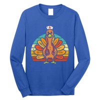 Turkey Nurse Stethoscope Thanksgiving Fall Scrub Top Funny Long Sleeve Shirt