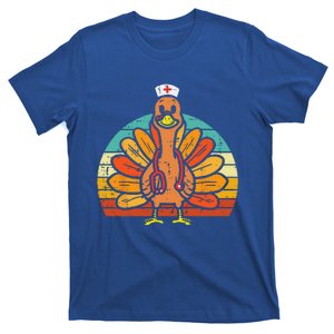 Turkey Nurse Stethoscope Thanksgiving Fall Scrub Top Funny T-Shirt