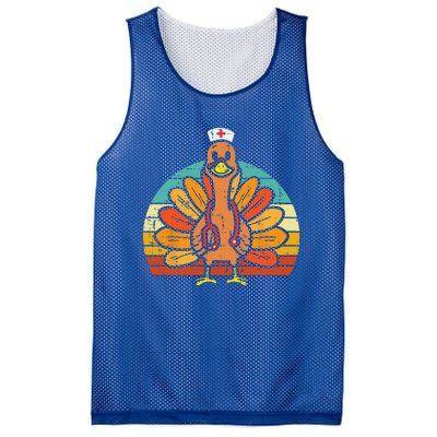 Turkey Nurse Stethoscope Thanksgiving Fall Scrub Top Funny Mesh Reversible Basketball Jersey Tank