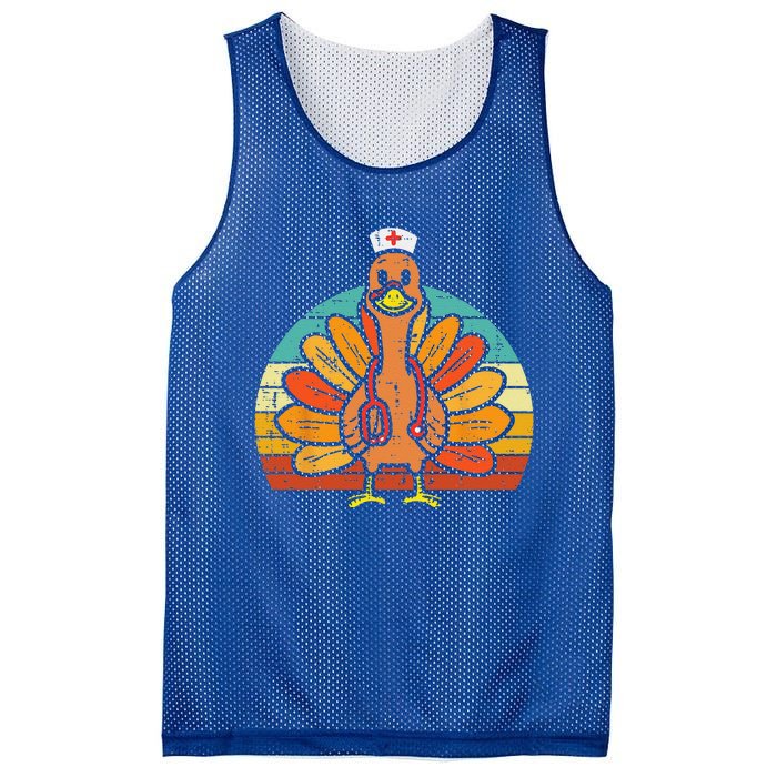 Turkey Nurse Stethoscope Thanksgiving Fall Scrub Top Funny Mesh Reversible Basketball Jersey Tank