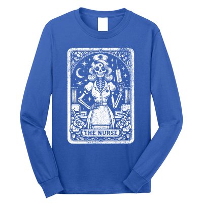 The Nurse Skeleton Tarot Card Funny Nursing Nurse Rn Lpn Np Gift Long Sleeve Shirt