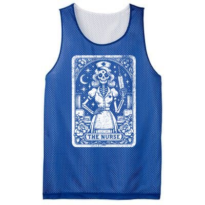 The Nurse Skeleton Tarot Card Funny Nursing Nurse Rn Lpn Np Gift Mesh Reversible Basketball Jersey Tank