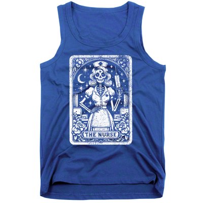 The Nurse Skeleton Tarot Card Funny Nursing Nurse Rn Lpn Np Gift Tank Top